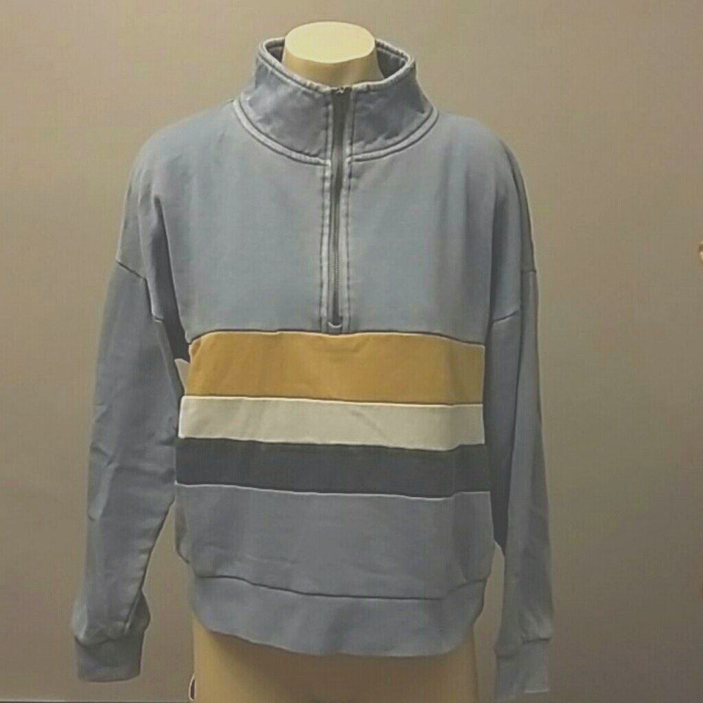 Cropped Zip-up Sweater